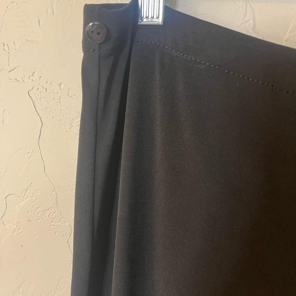 Joseph Ribkoff Trends Black Silk Blend Straight Leg Trousers Pants Womens 12 - Picture 2 of 8